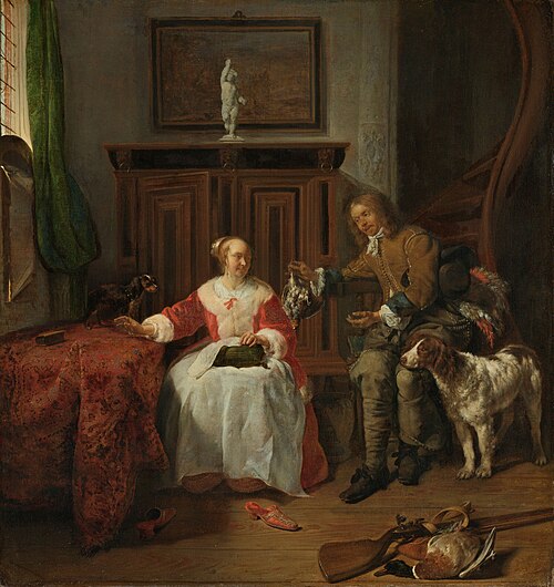 The Hunter’s Present, 1655, Gabriel Metsu