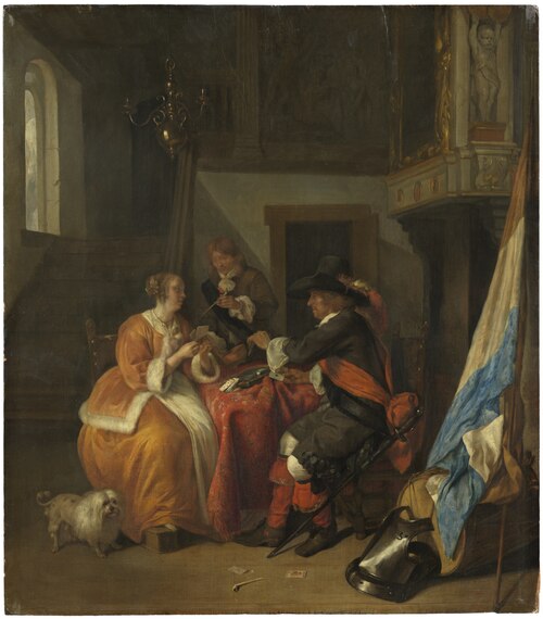 A Card Game, 1650, Gabriel Metsu
