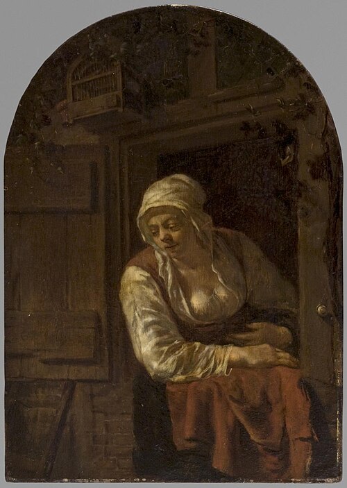 Young Woman at a Window, 1660, Gabriel Metsu