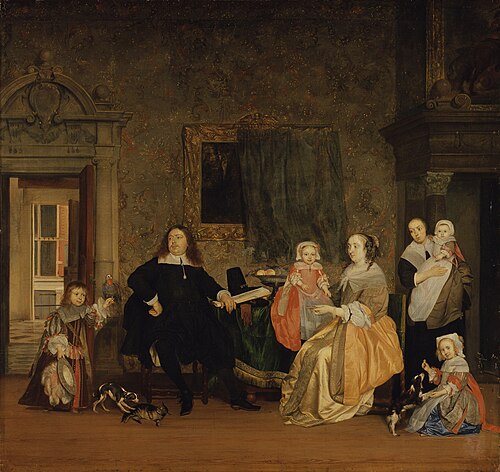 Portrait of the Family Hinlopen, 1663, Gabriel Metsu