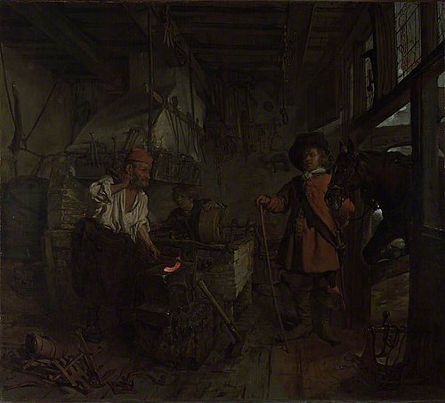 The Interior of a Smithy, 1657, Gabriel Metsu