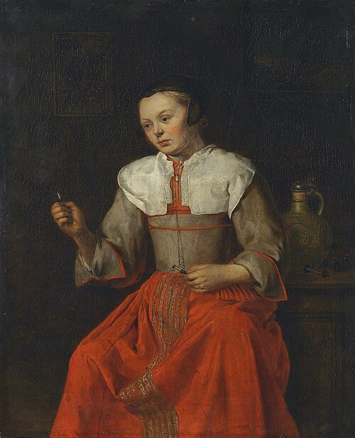 Lace-Maker, 1648, Gabriel Metsu