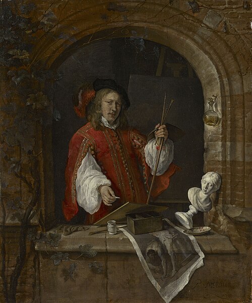 Self-Portrait standing at a Window, 1657, Gabriel Metsu