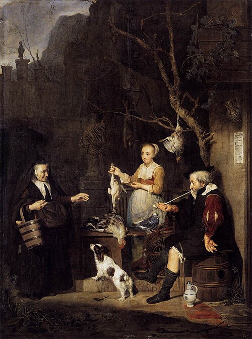 The Young Woman selling Poultry, 1662, Gabriel Metsu