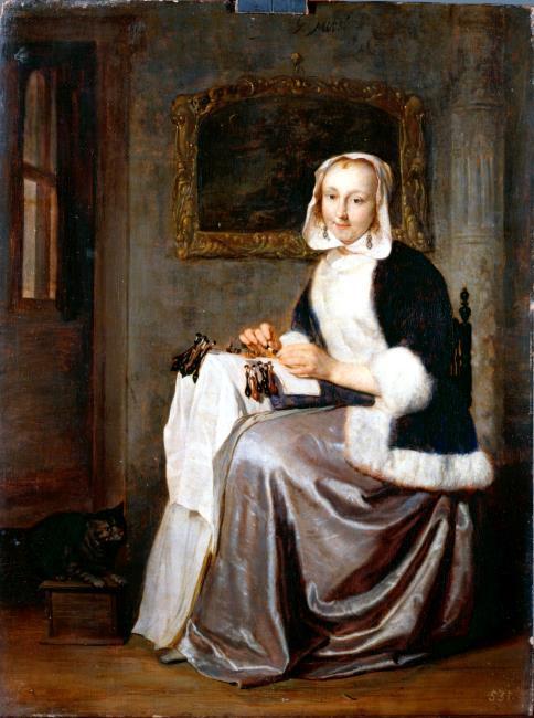 The Lace-Maker, 1663, Gabriel Metsu