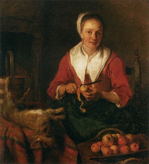 A Girl Peeling an Apple, 1657, Gabriel Metsu