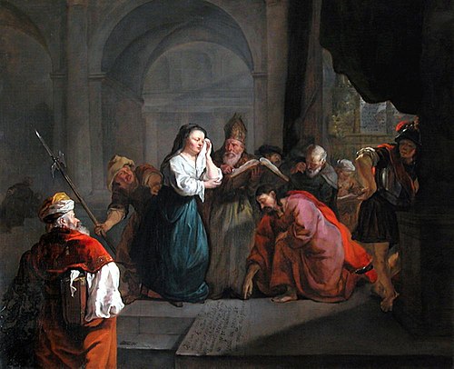 Christ and the Woman taken in Adultery, 1653, Gabriel Metsu