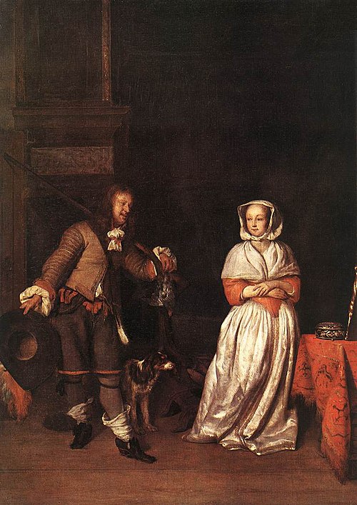 The Hunter and a Woman, 1659, Gabriel Metsu