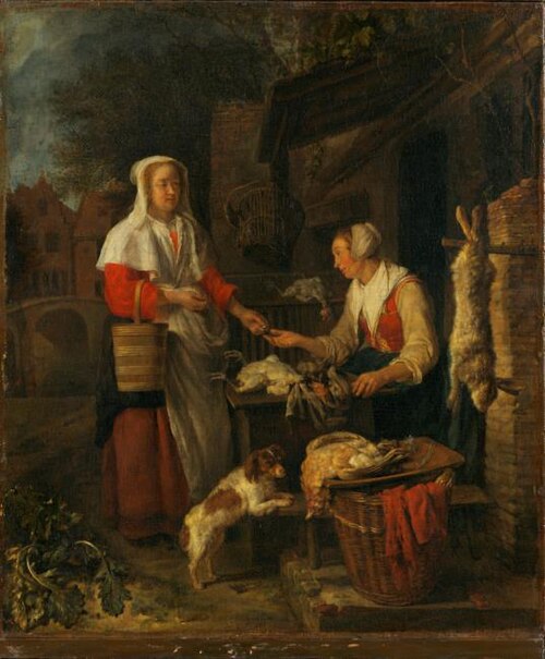 The Poultry Dealer, 1657, Gabriel Metsu