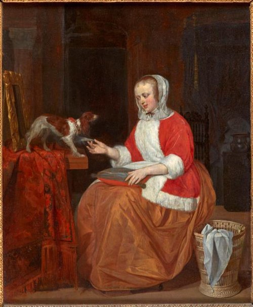 A Lady with a Dog, 1663, Gabriel Metsu