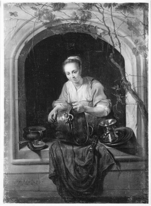 Küchenmagd (Nachahmer), 1648, Gabriel Metsu