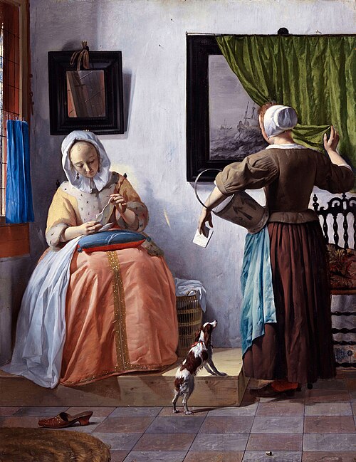 Woman Reading a Letter, 1665, Gabriel Metsu