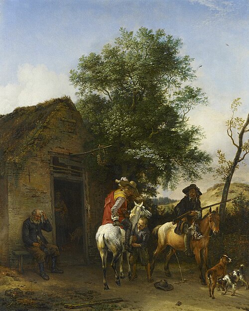 Two Sportsmen Outside an Inn, 1651, Paulus Potter