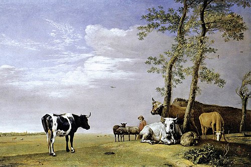 Un laboureur et son troupeau, 1648, Paulus Potter