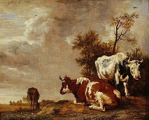 Three Cows on a Pasture, 1646, Paulus Potter