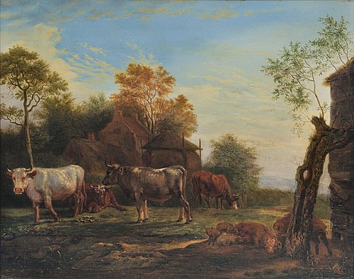 Cows and Pigs in a Meadow, 1652, Paulus Potter
