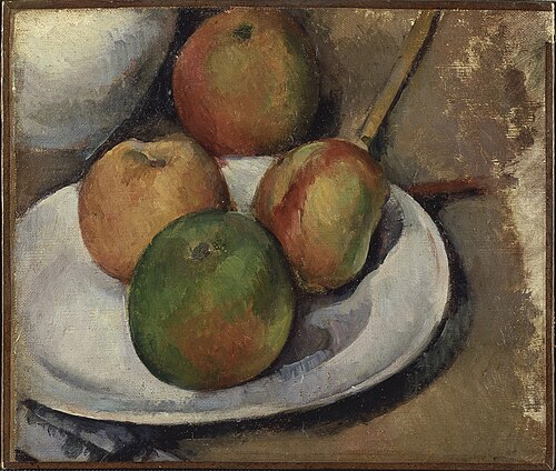 Quatre pommes et un couteau, 1900, Paul Cézanne