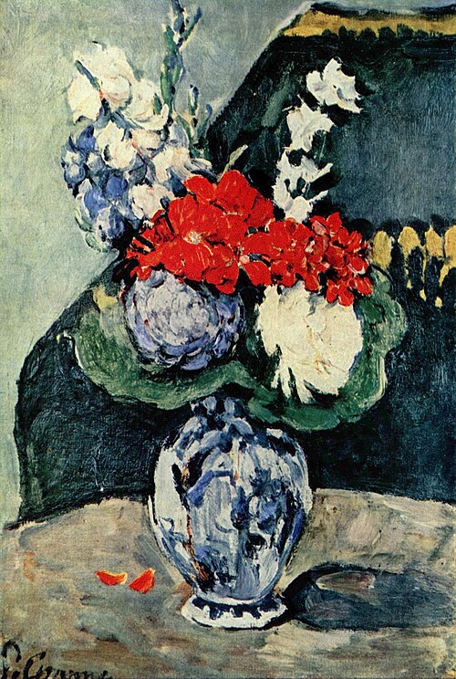 Bouquet au petit Delft, 1873, Paul Cézanne