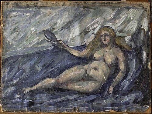 Femme au miroir, 1867, Paul Cézanne