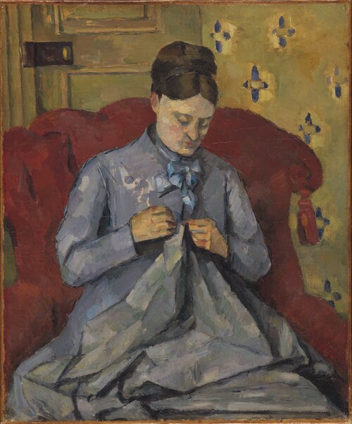 Madame Cézanne cousant, 1877, Paul Cézanne