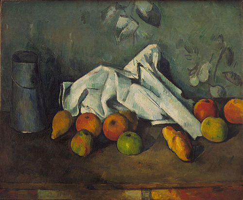 Boîte à lait et pommes, 1879, Paul Cézanne