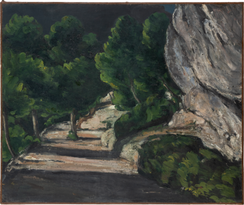 La Route forestière, 1870, Paul Cézanne