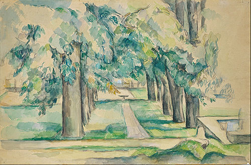 Le bassin et l'allée des marronniers au Jas de Bouffan, 1884, Paul Cézanne