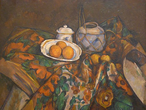 Nature morte, pot de gingembre, sucrier et oranges, 1902, Paul Cézanne