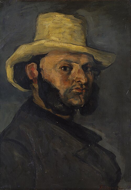 L'Homme au chapeau de paille, 1870, Paul Cézanne