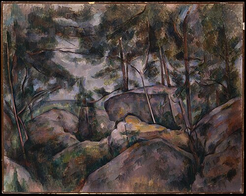 Rochers à Fontainebleau, 1893, Paul Cézanne