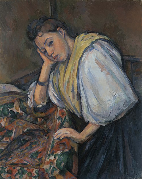Jeune Italienne accoudée, 1897, Paul Cézanne