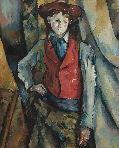 Le Garçon au gilet rouge, 1889, Paul Cézanne