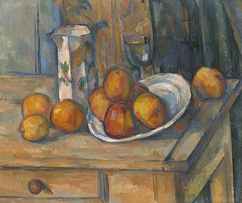 Nature morte avec cruche de lait et de fruits, 1900, Paul Cézanne