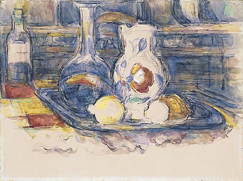 Bouteille, carafe, broc et citrons, 1902, Paul Cézanne