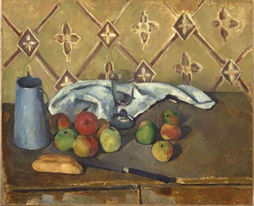 Fruits, serviette et boîte à lait, 1880, Paul Cézanne