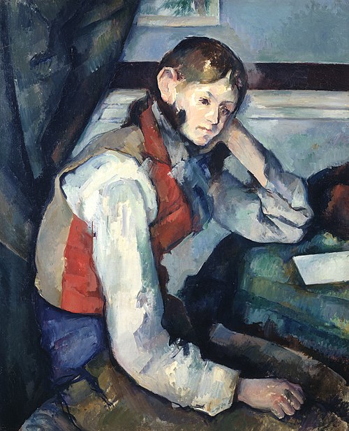 Le Garçon au gilet rouge, 1889, Paul Cézanne