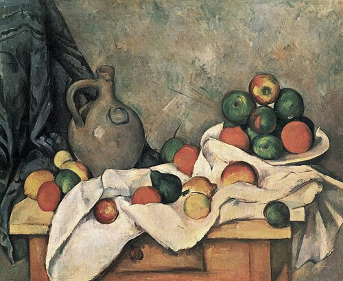 Rideau, Cruchon et Compotier, 1893, Paul Cézanne
