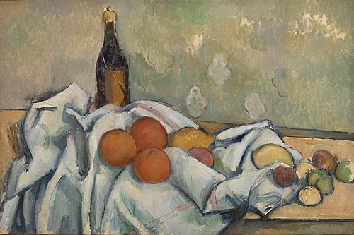 Bottle and Fruits (Bouteille et fruits), 1890, Paul Cézanne