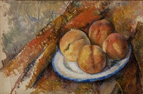 Four Peaches on a Plate (Quatre pêches sur une assiette), 1892, Paul Cézanne