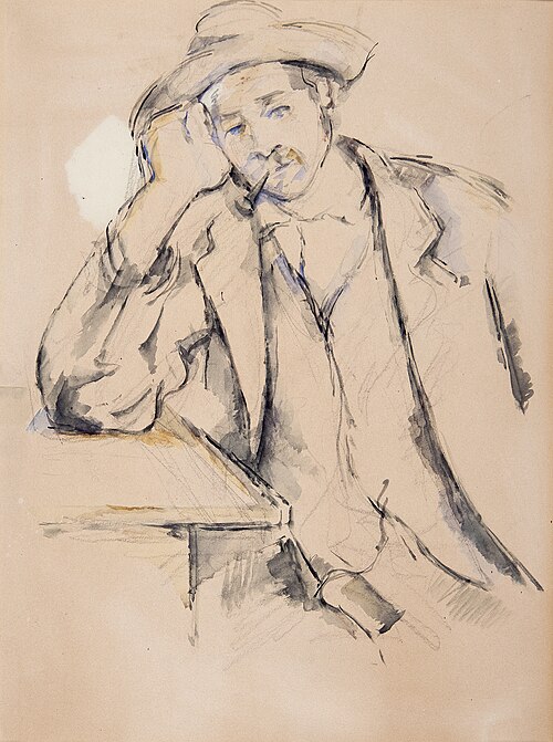 Leaning Smoker (Fumeur accoudé), 1890, Paul Cézanne