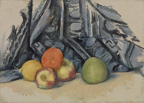 Apples and Cloth (Pommes et tapis), 1893, Paul Cézanne