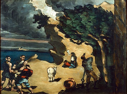 Les Voleurs et l'âne, 1870, Paul Cézanne