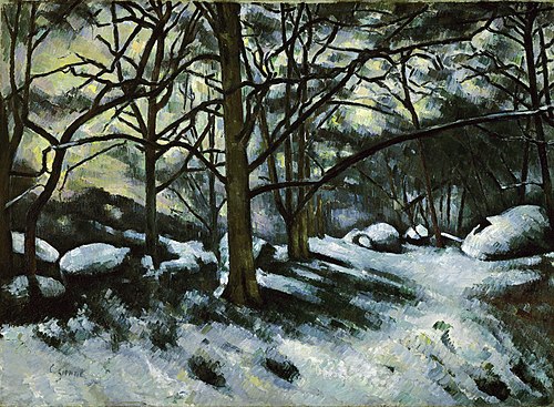 Neige fondante à Fontainebleau (Melting Snow, Fontainebleau), 1879, Paul Cézanne