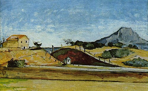 La tranchée avec la Montagne Sainte-Victoire, 1870, Paul Cézanne