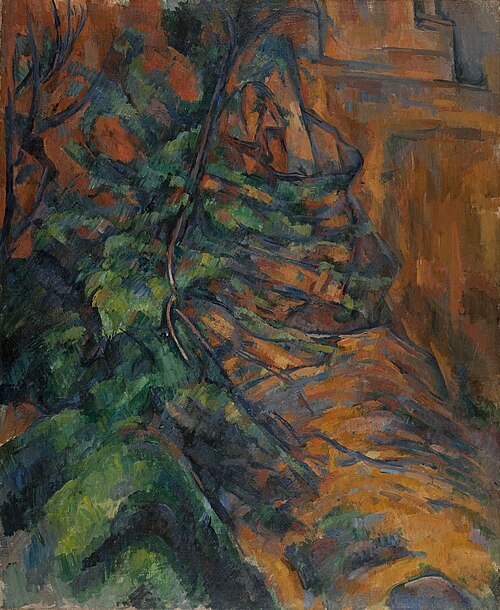 Rochers et branches à Bibémus, 1895, Paul Cézanne