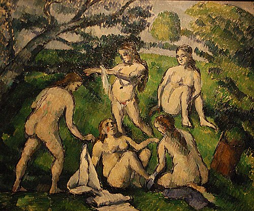Cinq baigneuses, 1877, Paul Cézanne