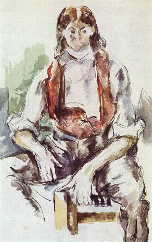 Le Garçon au gilet rouge, 1889, Paul Cézanne