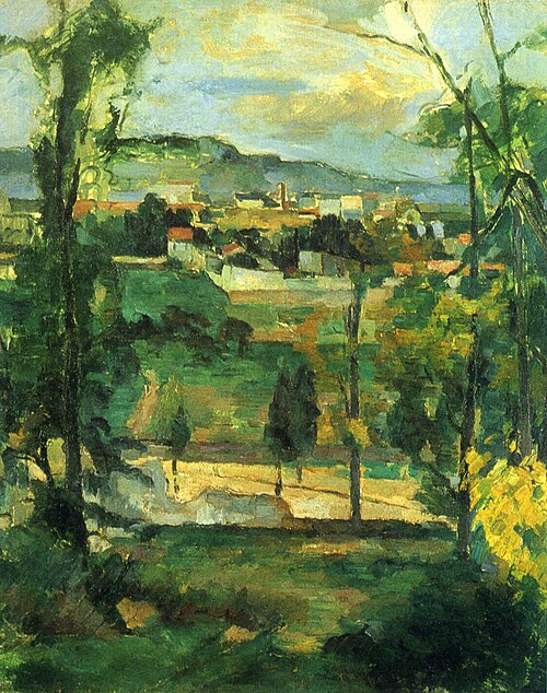 Village derrière des arbres, Île-de-France, 1879, Paul Cézanne