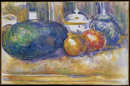 Nature morte avec pastèque et grenades, 1900, Paul Cézanne