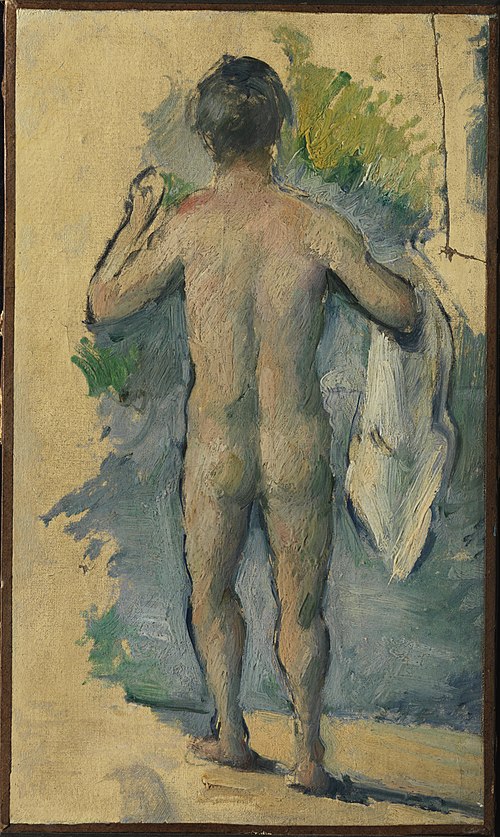 Baigneur debout, vu de dos, 1870, Paul Cézanne